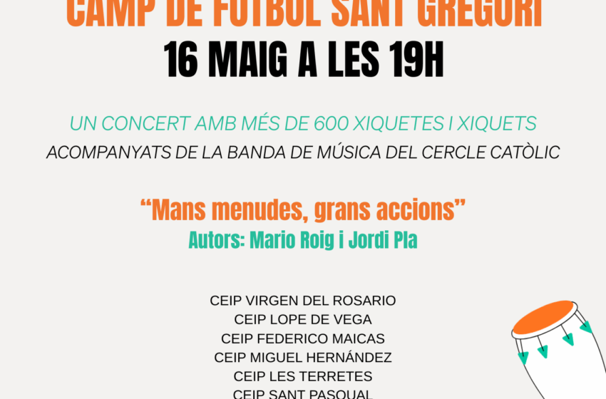 Torrent acull un gran concert escolar amb més de 600 escolars al Camp de Futbol Sant Gregori