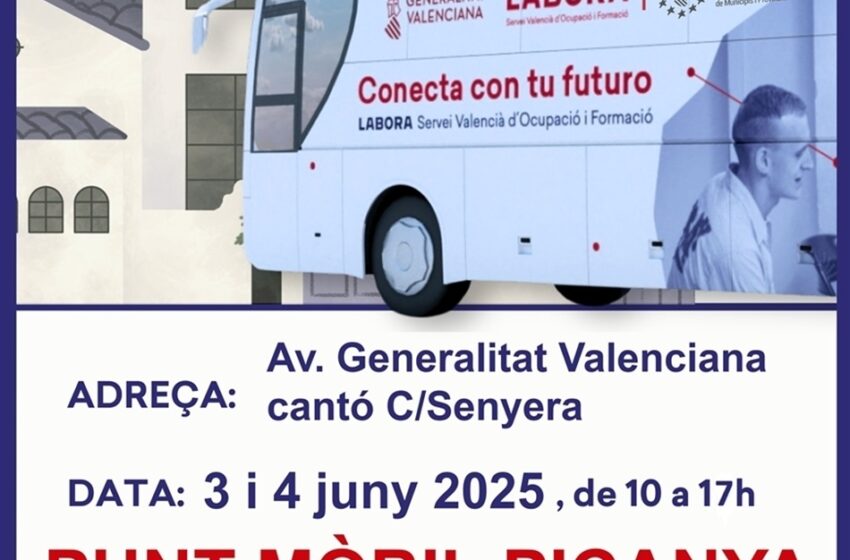 El bus Labora torna a Picanya els dies 3 i 4 de juny per oferir orientació laboral