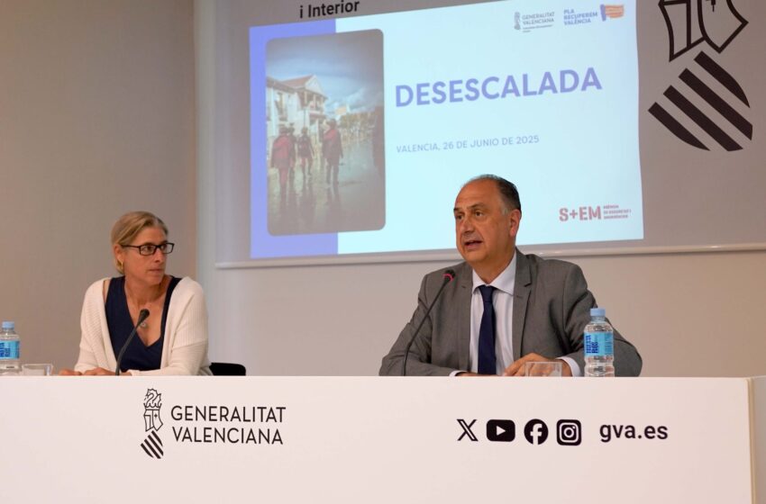 La Generalitat retira l’emergència en els 32 municipis de la província de València afectats per les riuades