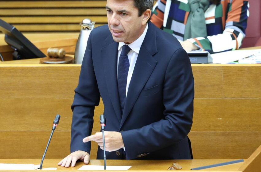 Carlos Mazón anuncia 265 M€ per recuperar la mobilitat de les zones afectades per les riades