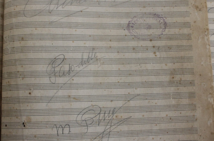 L’Ateneu Musical de Cullera conserva la partitura original del pasdoble de Mariano Puig