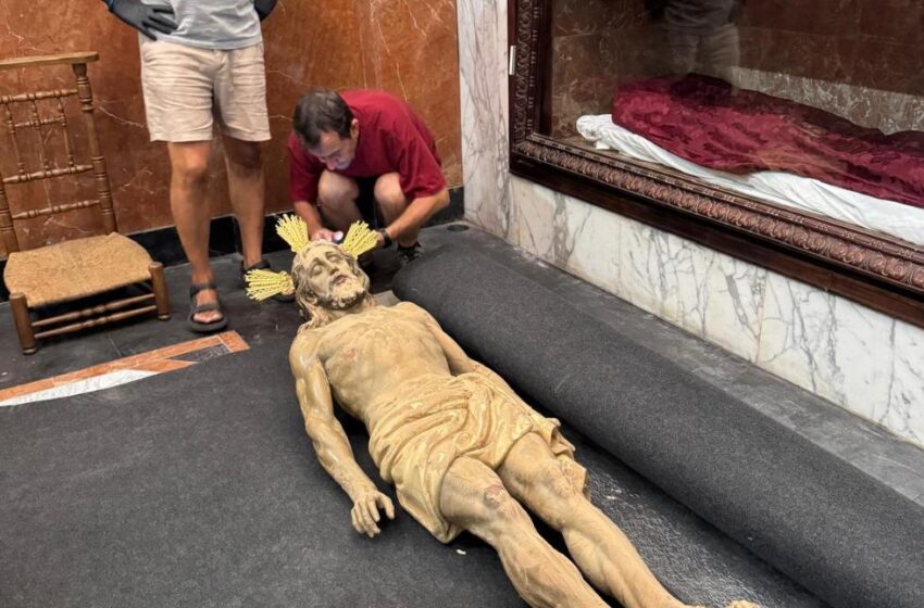 L’IVCR+i inicia la restauració d’obres d’imagineria i teixits procedents de Picanya, Paiporta, Chiva i La Torre danyades per la riuada
