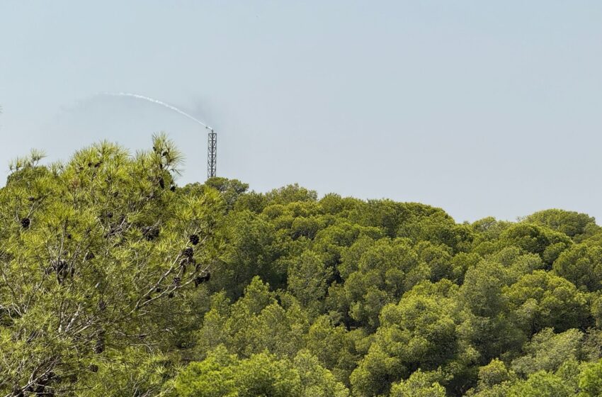 Torrent activa els canons d’aigua manuals del Vedat per protegir el paratge davant l’ona de calor
