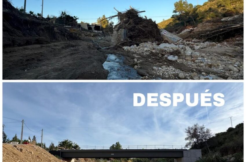 Martínez Mus preveu reobrir al trànsit la carretera de Godelleta afectada per la riuada a mitjan octubre