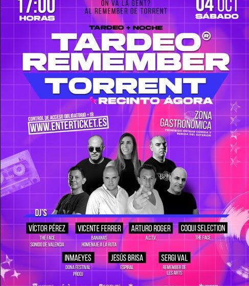 Torrent viurà el seu primer “Tardeo Remember” el dissabte 4 d’octubre