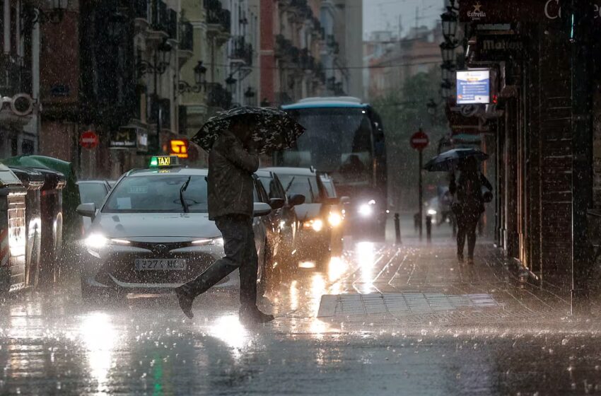 Fortes pluges dilluns i dimarts a la Comunitat