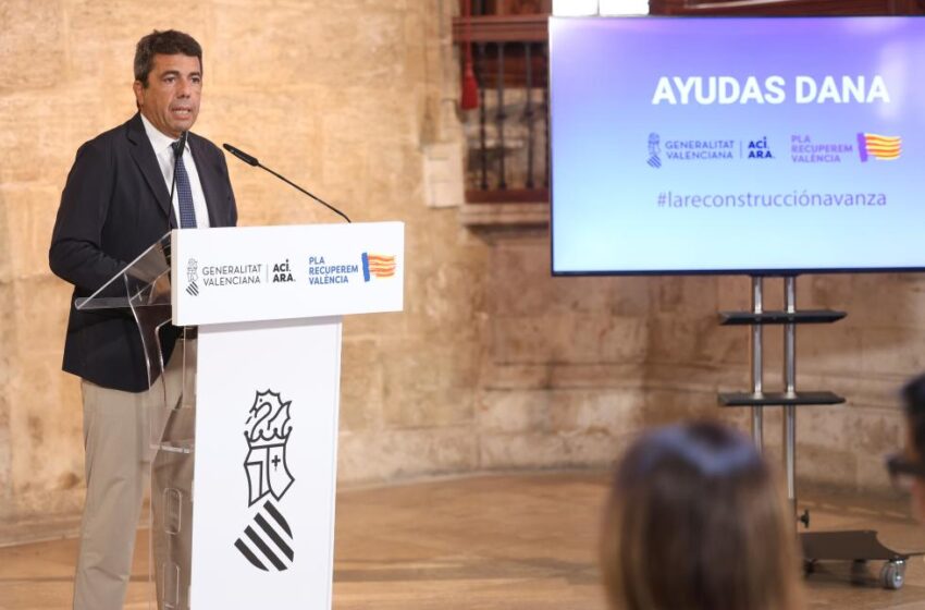  Carlos Mazón anuncia 35 milions d’euros en ajudes per a famílies afectades per les riuades