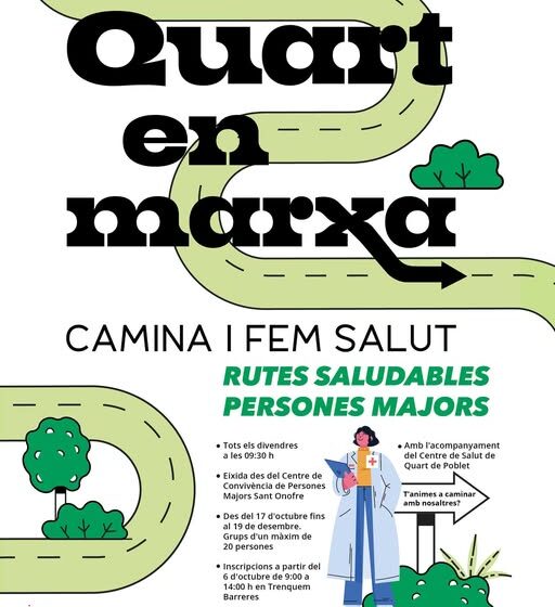 Quart de Poblet impulsa “Quart en marxa”, una iniciativa de rutes saludables per a persones majors