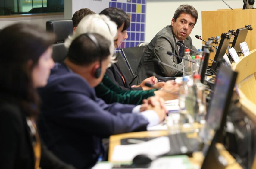 Mazón reclama “agilitat i eficàcia” perquè els fons europeus per a la reconstrucció de la DANA “arriben ràpidament a la Comunitat Valenciana”