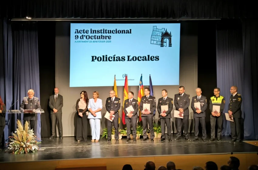  Benetússer homenatja la solidaritat després de la DANA en un emotiu acte institucional pel 9 d’Octubre