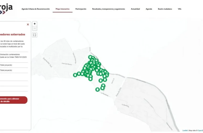 Catarroja estrena un mapa interactiu per a seguir en temps real les obres de reconstrucció