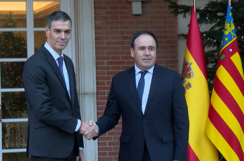  Pérez Llorca trasllada a Sánchez les necessitats de la Comunitat Valenciana en una reunió a la Moncloa