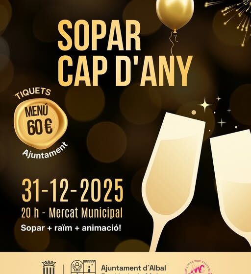  Sopar de Cap d’Any per a jubilats i pensionistes a Albal