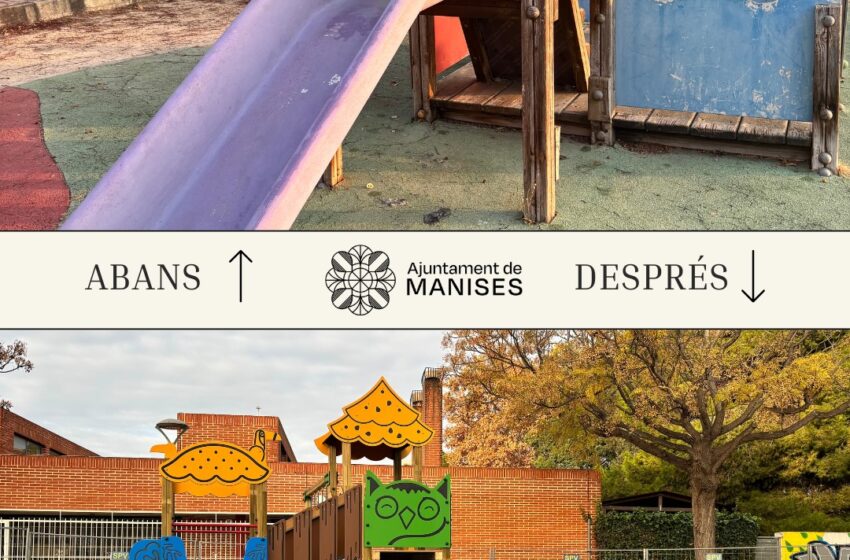 Manises impulsa la renovació de parcs infantils i l’autosuficiència energètica dels edificis municipals