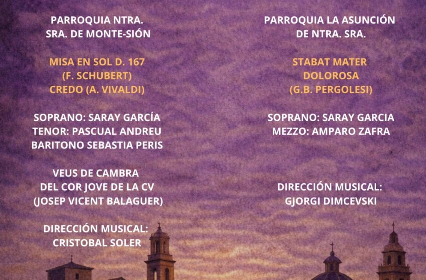  Torrent estrena el I Cicle de Música Sacra “Lumen” amb dos grans concerts a Mont-Sión i l’Asunción