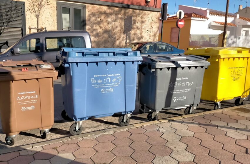 L’Eliana redueix 831 tones de residu mesclat i dispara la recollida selectiva en 2025